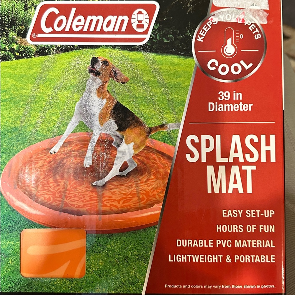 Coleman Cool Splash Mat for Dogs - Brown and White